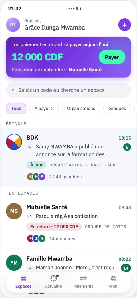 L'accueil : tes espaces et ce qu'il y a à payer