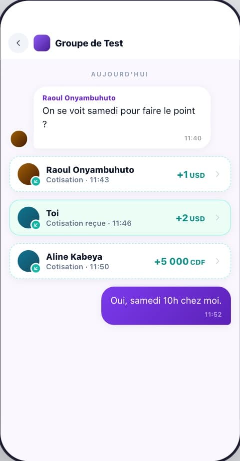 Les cotisations reçues, dans le fil du groupe